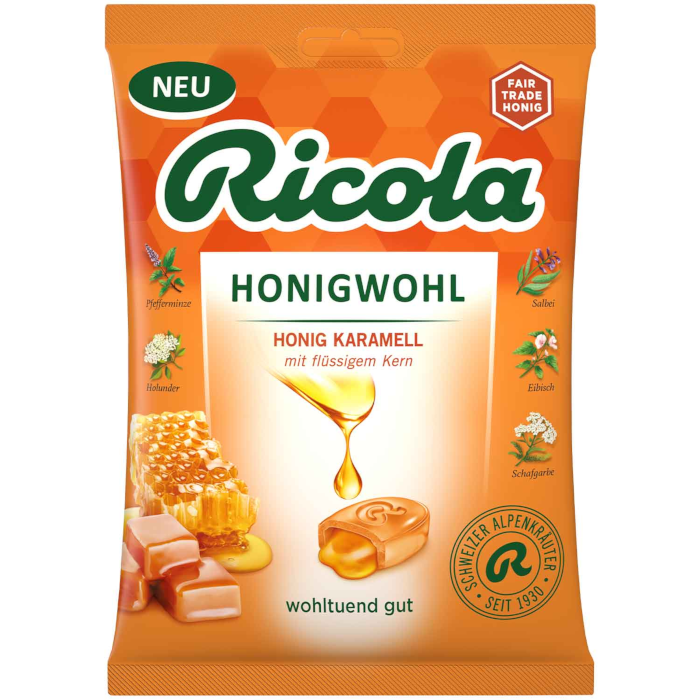 Ricola Bonbons aux herbes au miel et caramel 68g / 2.39oz