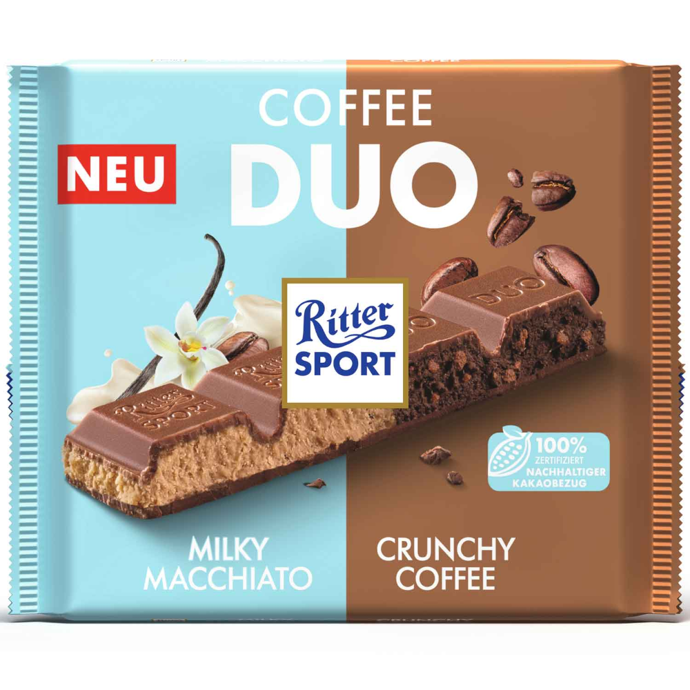 リッター スポーツ チョコレート コーヒー デュオ 218g / 7.68oz リッター スポーツ チョコレート コーヒー デュオ 218g / 7.68oz