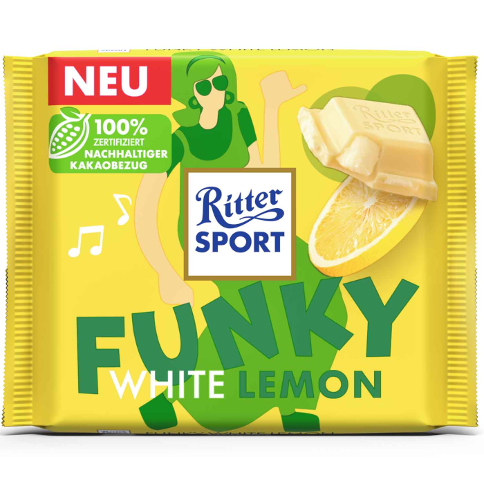 Ritter Sport Schokolade Funky White Lemon 100g