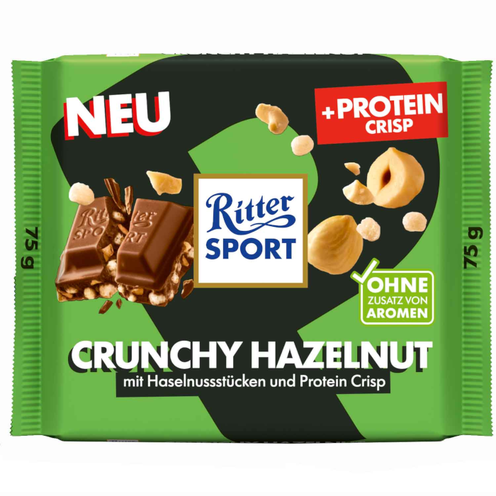 Ritter Sport Protein Crisp Chocolate Crunchy Hazelnut 75g