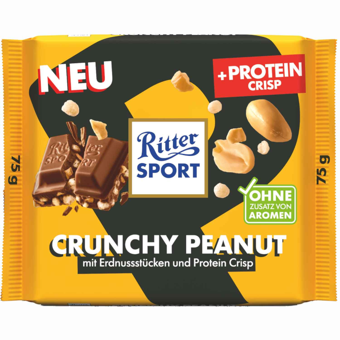 Ritter Sport Protein Crisp Chocolate Crunchy Peanut 75g