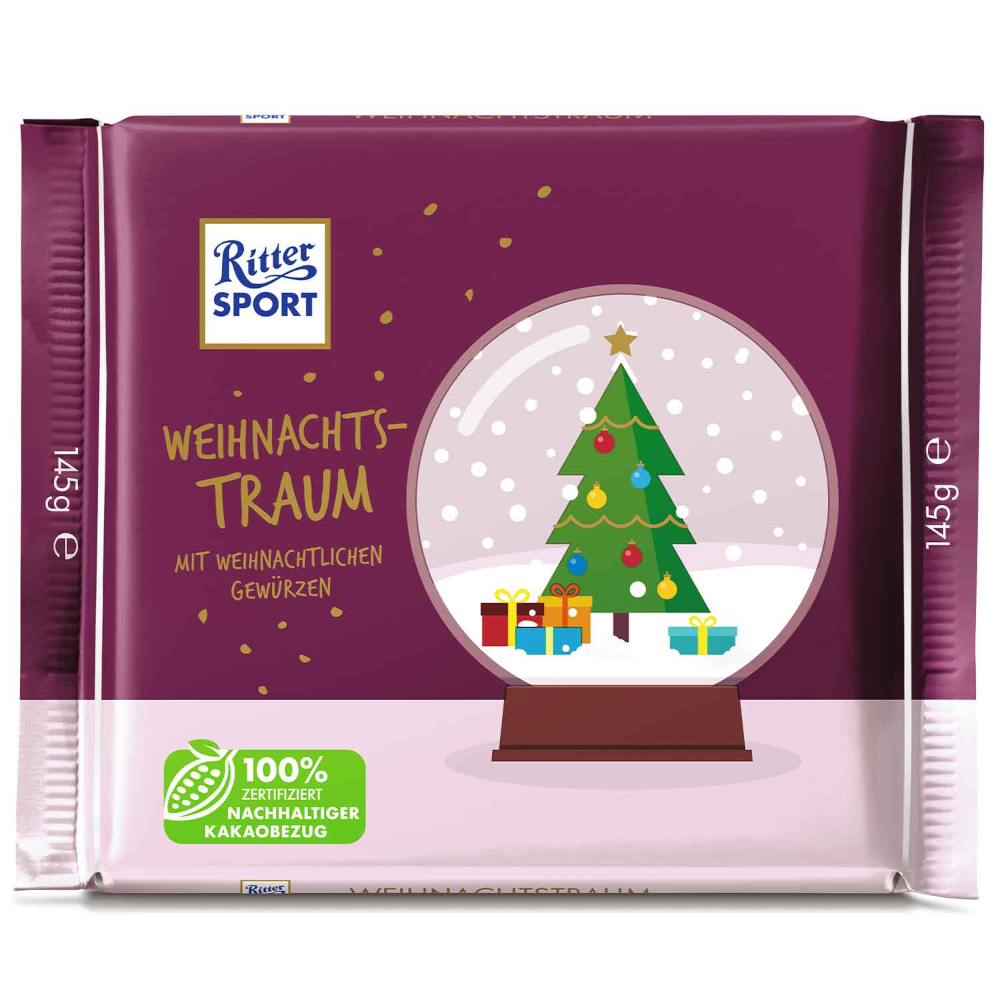 Ritter Sport Cioccolato Sogno di Natale Edizione Limitata 145g / 5,11oz