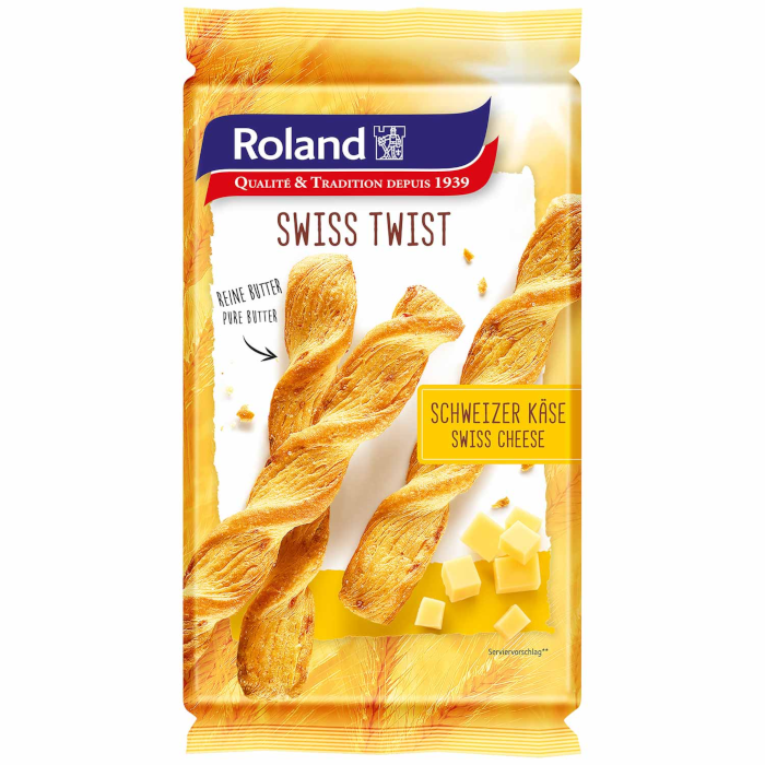 Roland Swiss Twist Schweizer Käse Gebäckstangen 100g / 3.52oz