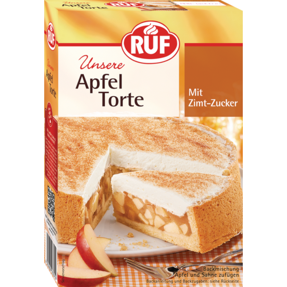 RUF Apfel-Torte Backmischung mit Zimt-Zucker 500g / 17.63oz