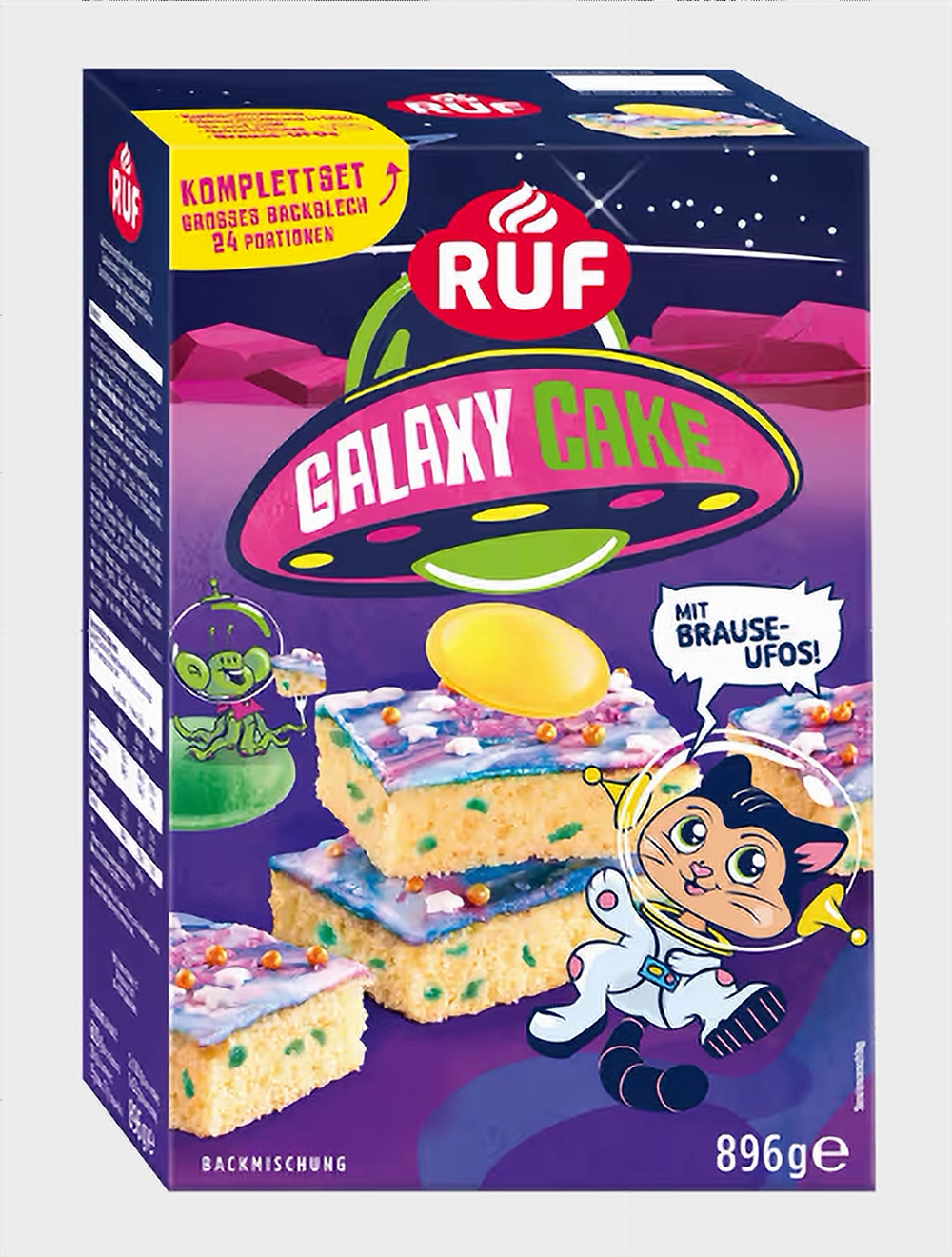 RUF Galaxy Cake mistura para bolos com ufos sherbet 896g / 31.6oz