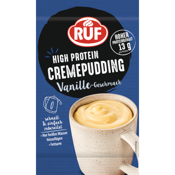 RUF Cremepudding Vanille com elevado teor proteico 59g / 2.08oz