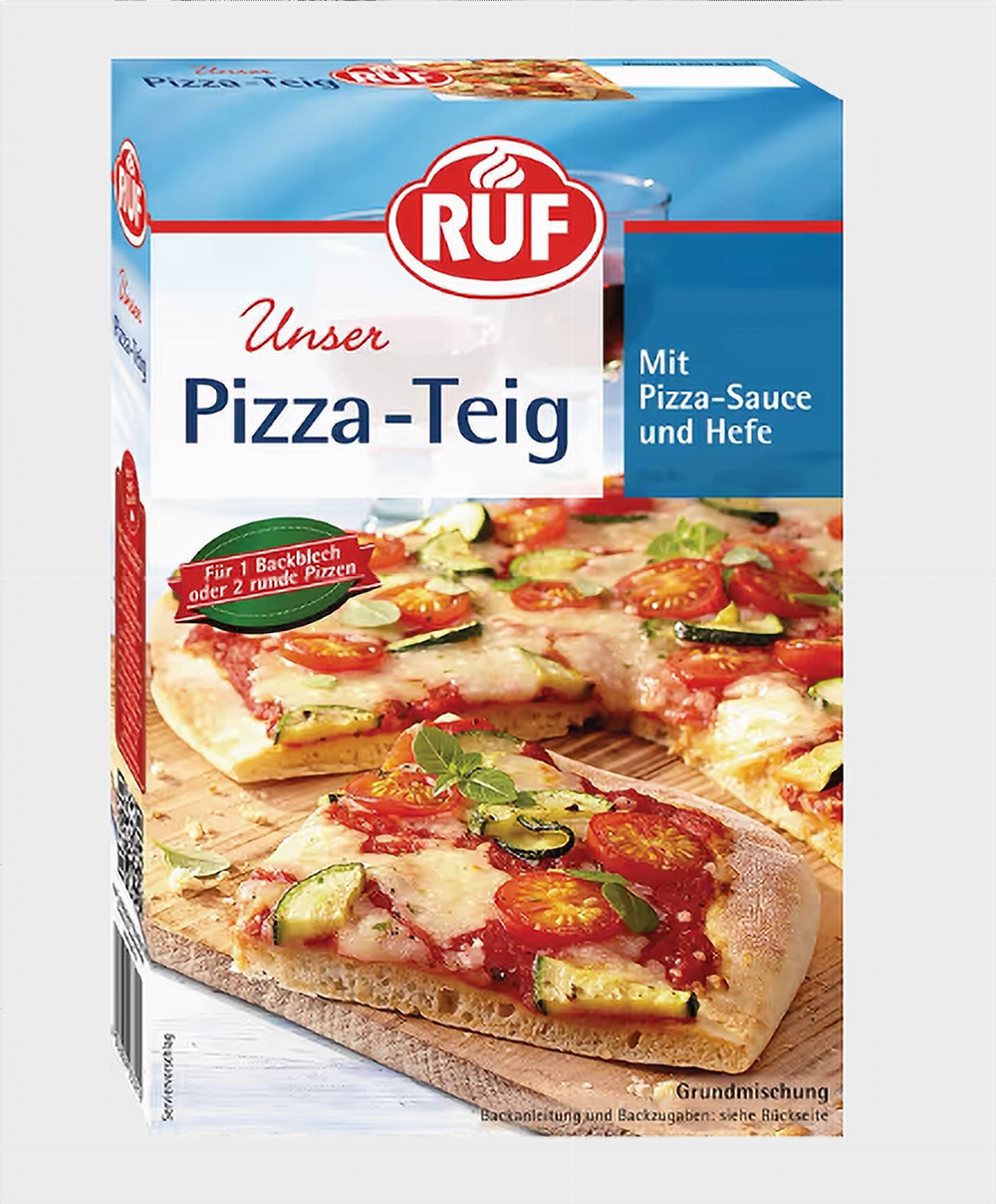 Mezcla para hornear masa de pizza RUF con salsa para pizza y levadura 315 g / 11,11 oz