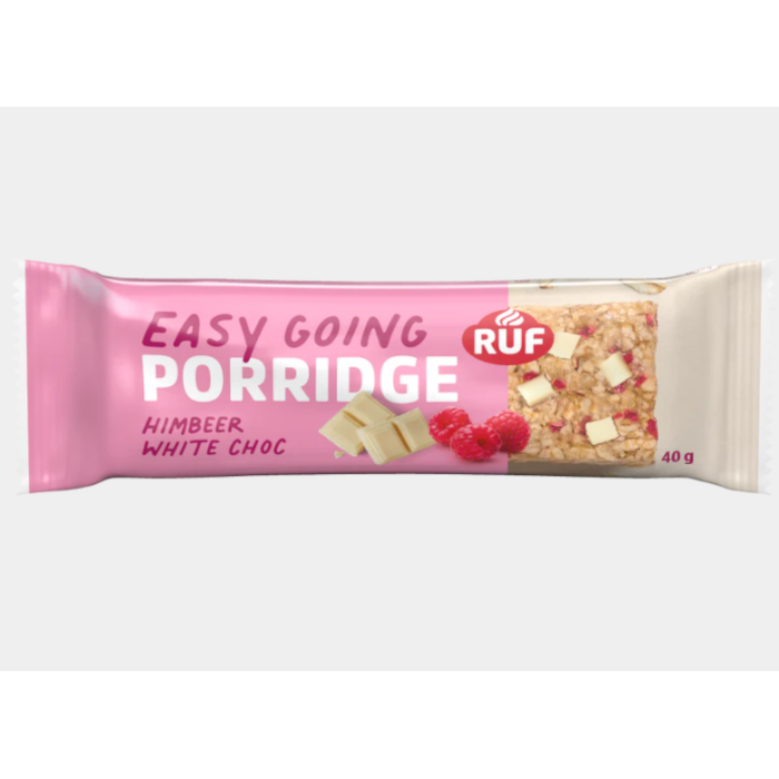 RUF Porridge Riegel Himbeer White Chocolate 40g / 1.41oz