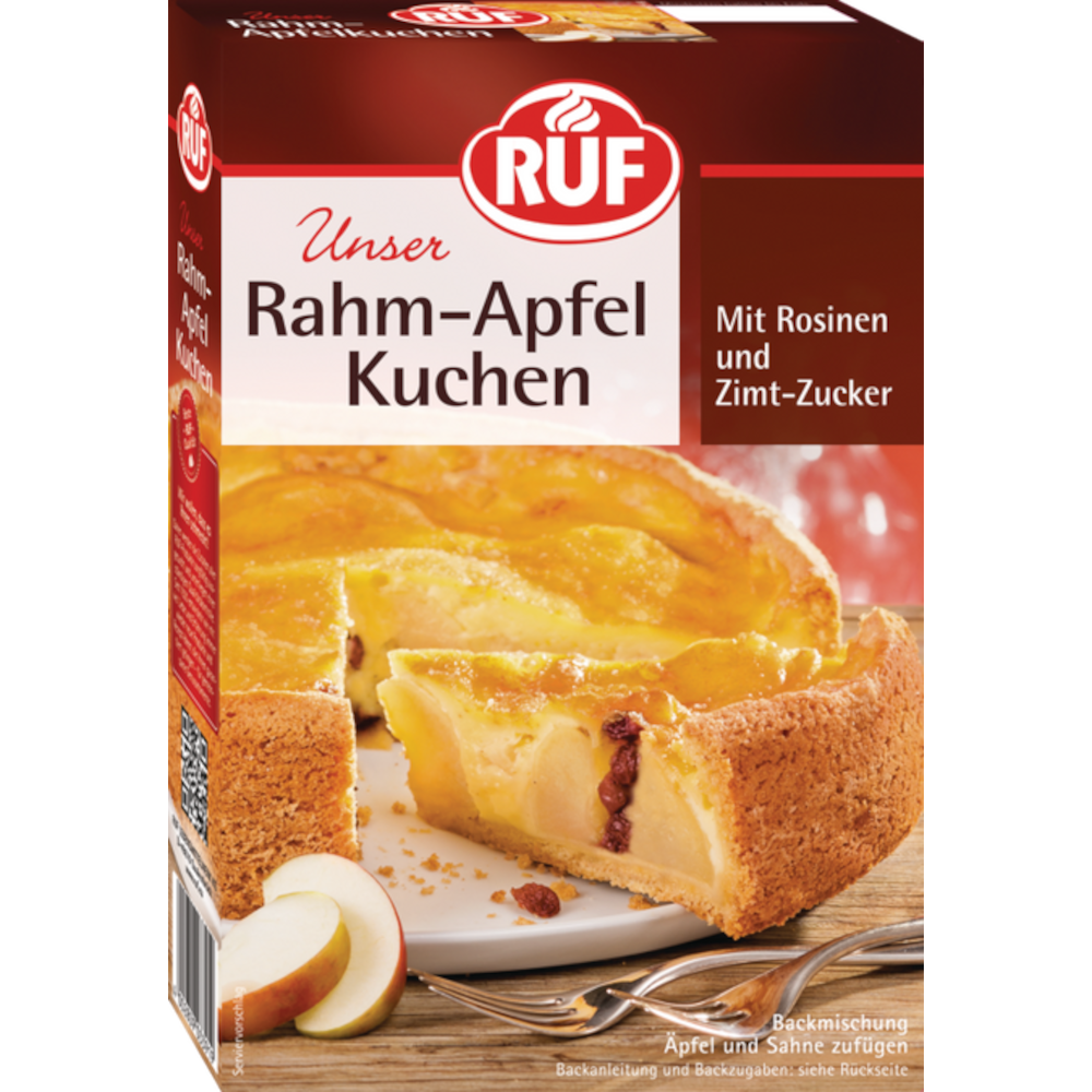 RUF Rahm-Apfelkuchen Backmischung mit Rosinen 435g / 15.34oz