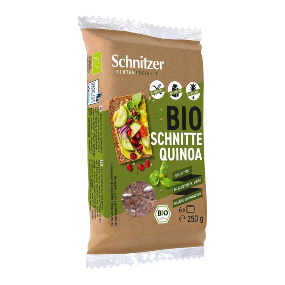 Schnitzer Tranches de quinoa bio sans gluten 250g / 8.81oz