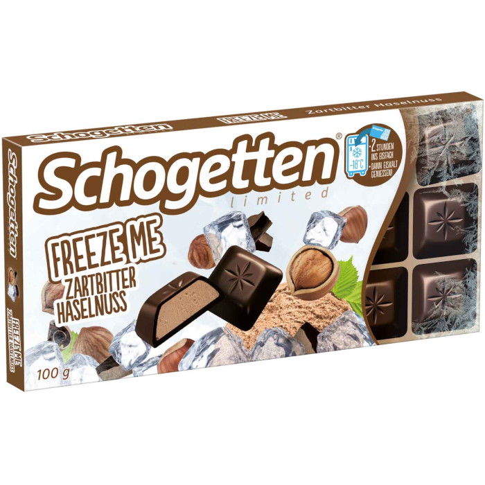 Schogetten Freeze Me Zartbitter Haselnuss Limited Sommer Edition 100g
