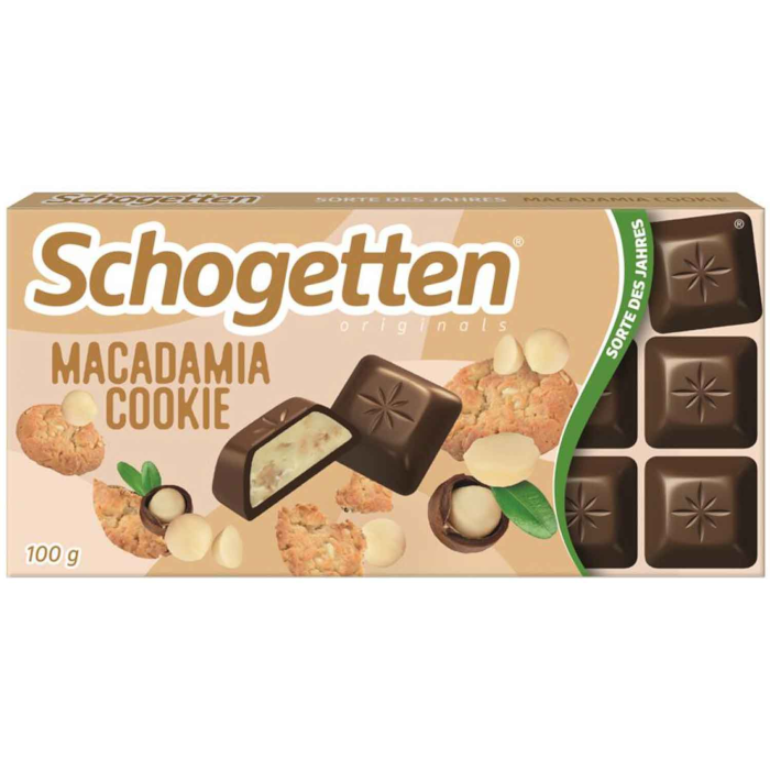 Galleta de macadamia Trumpf Schogetten Variedad del año 100 g