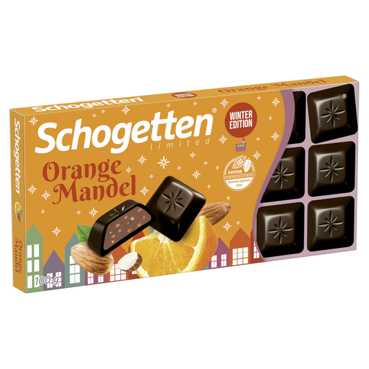 Schogetten Limited Winter Edition Orange Almond Chocolate 100g
