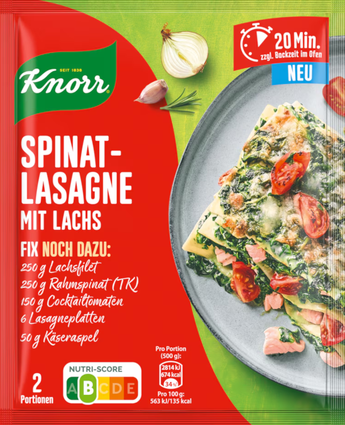 Knorr Fix for Spinach Lasagna with Salmon 40g / 1.41oz
