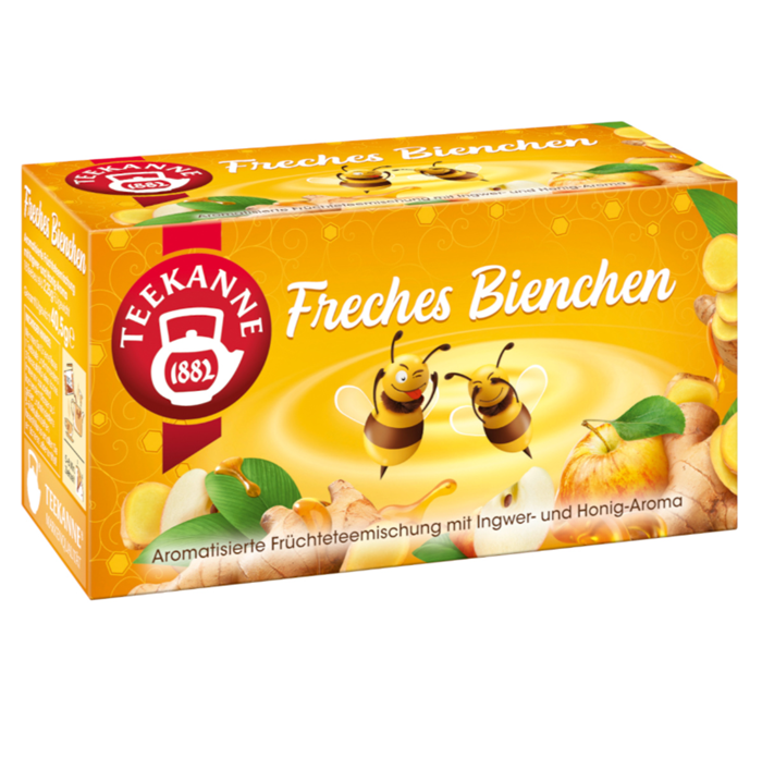 Teekanne Freches Bienchen Früchtetee 18 Doppelkammerbeutel