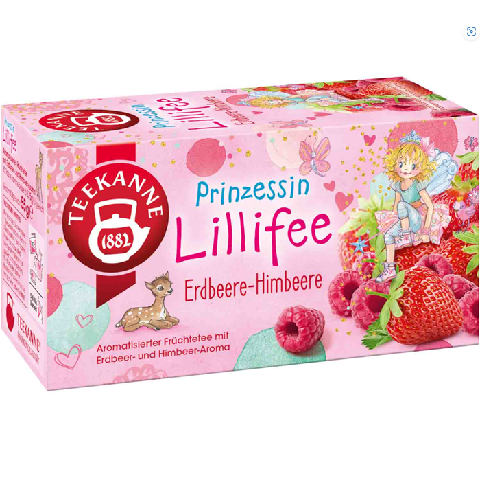 Teekanne Prinzessin Lillifee Früchtetee 20 Doppelkammerbeutel