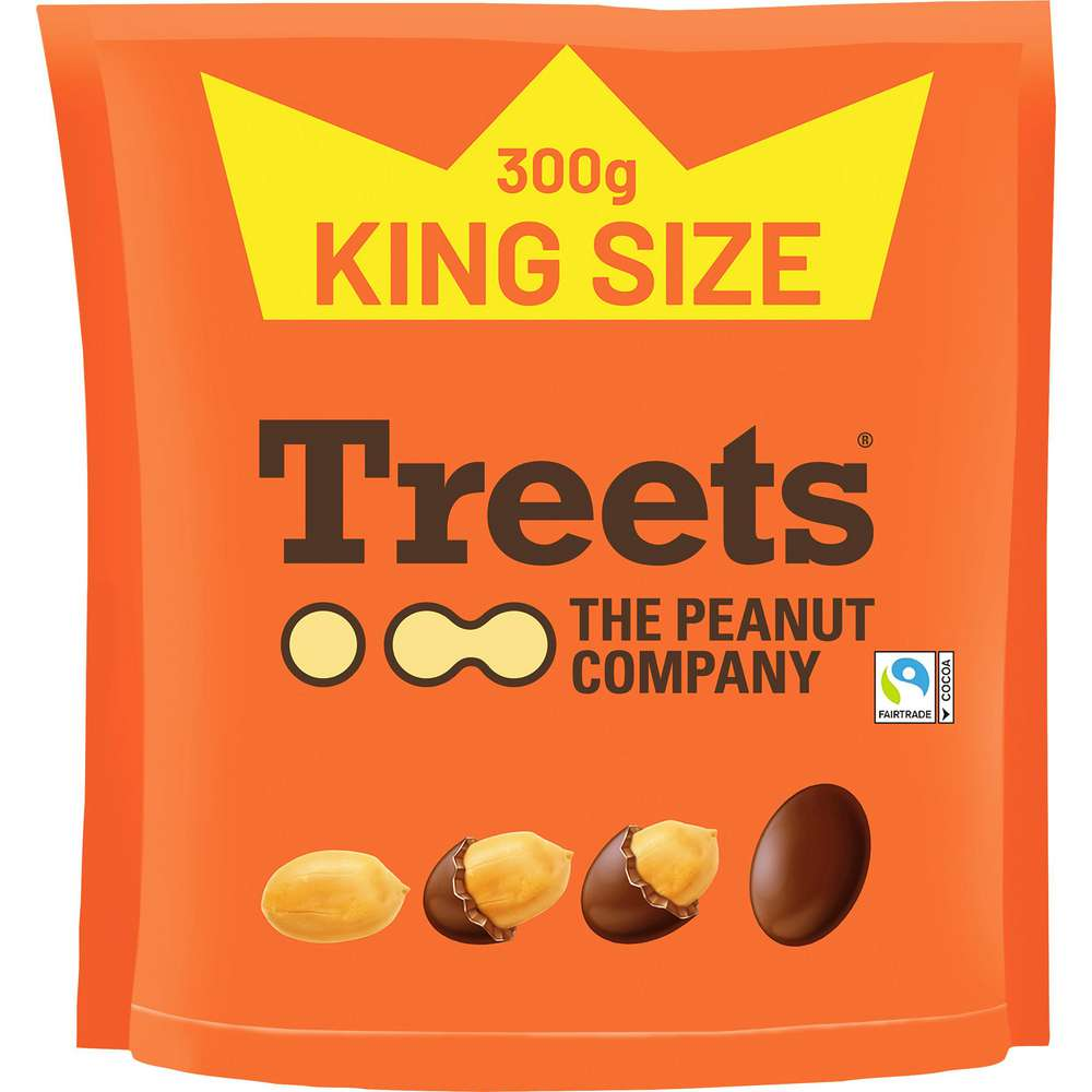 Treets Peanuts in Milk Chocolate 300g / 0.58oz