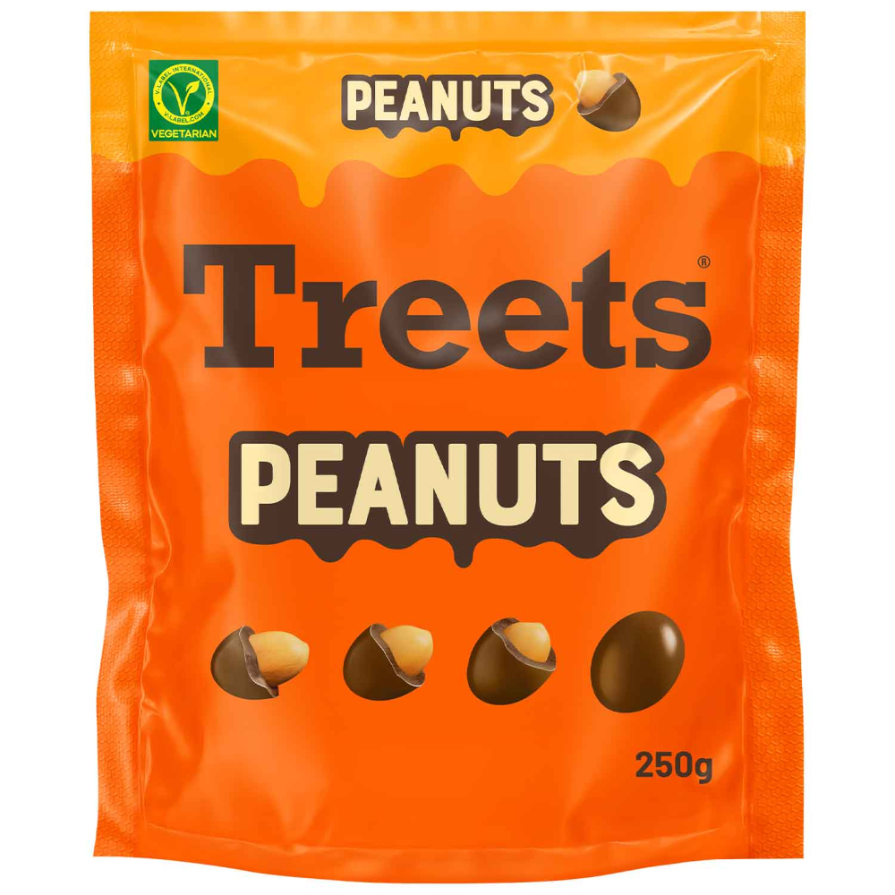 Treets Peanuts in milk chocolate 250g / 8.81oz