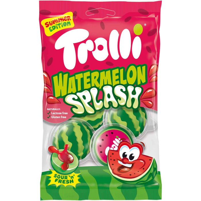 Trolli fruitgom Watermelon Splash 4 stuks 75g