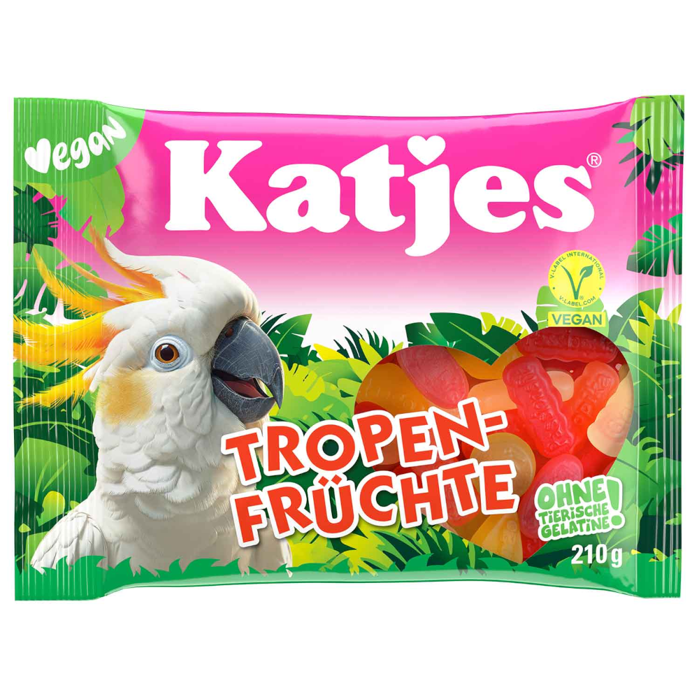 Katjes Tropical Fruits vegan fruit gum 175g