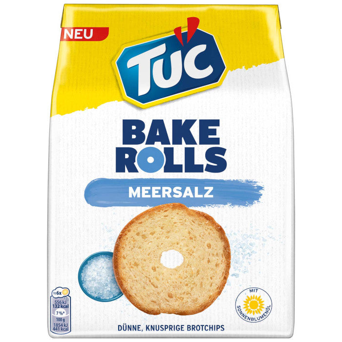 Tuc Bake Rolls Meersalz Brot-Chips 150g / 5.29oz
