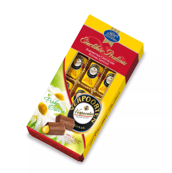 Verpoorten Egg Liqueur Chocolate Pralines Dark Chocolate in Easter Foil 120g / 4.23oz