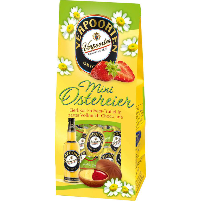 Mini huevos de Pascua de ponche de huevo rellenos de trufa de fresa 110 g / 3,88 oz