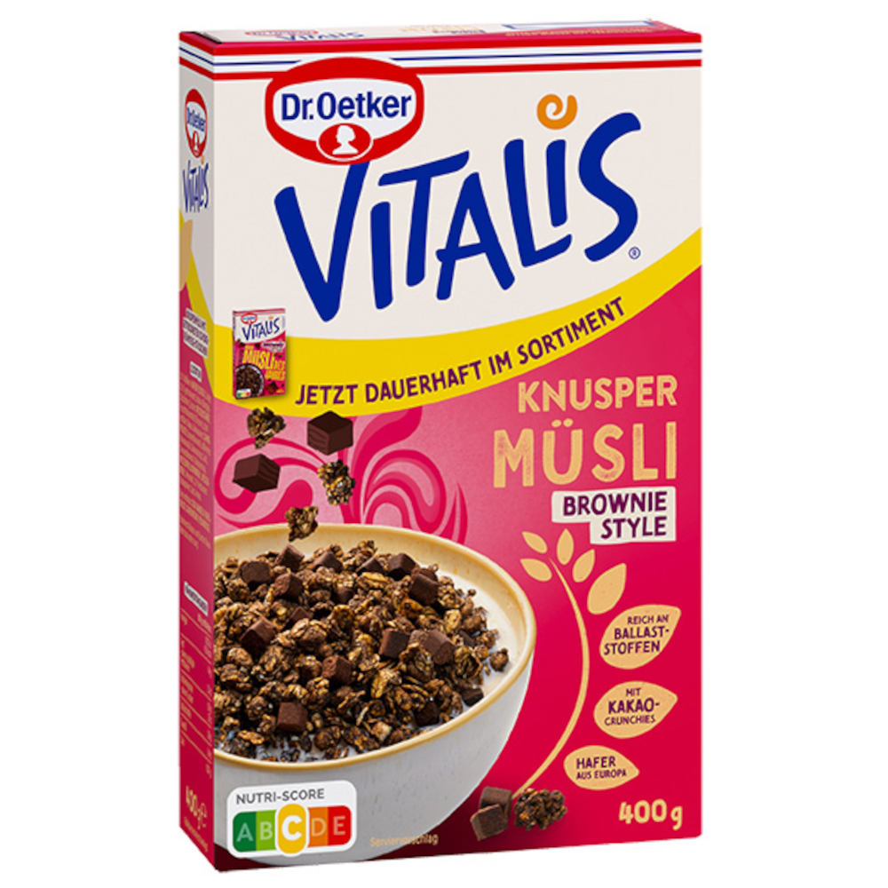 Dr. Oetker Vitalis Knusper Müsli Brownie Style 400g / 14.11oz