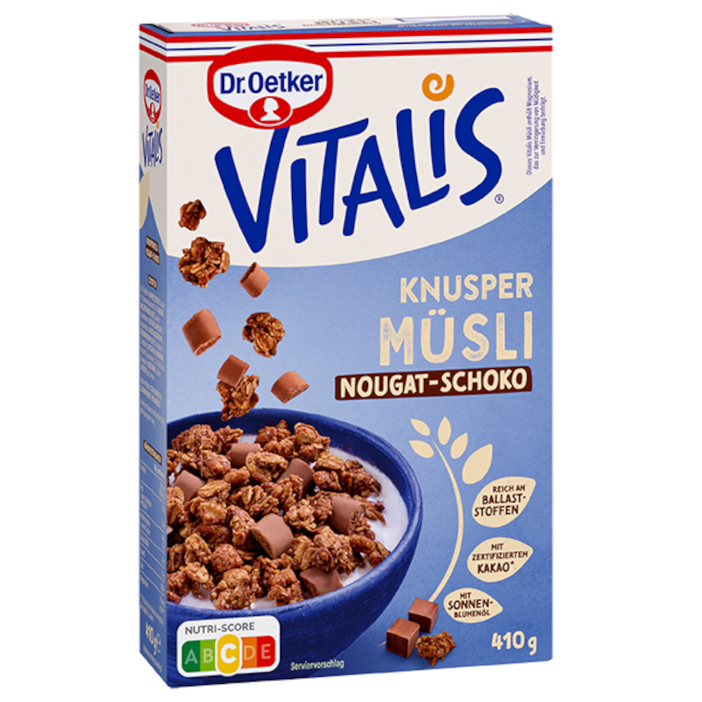 Dr. Oetker Vitalis Knuspermüsli Nougat-Schoko 410g / 14.46oz