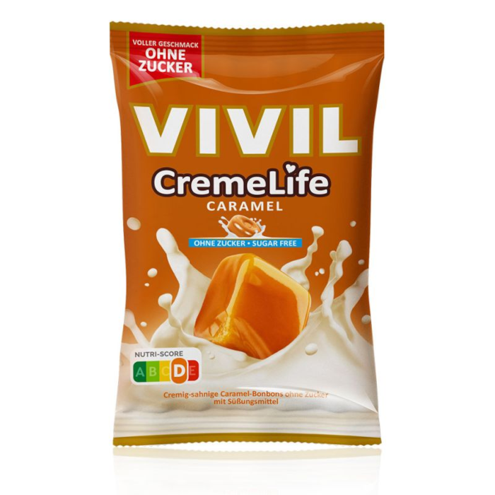 VIVIL Creme Life Bonbons Caramel ohne Zucker 110g / 3.88oz