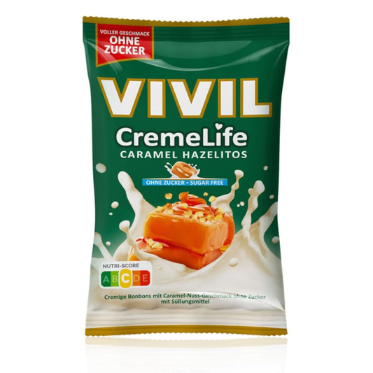 VIVIL Creme Life Bonbons Caramel Hazelitos ohne Zucker 110g / 3.88oz