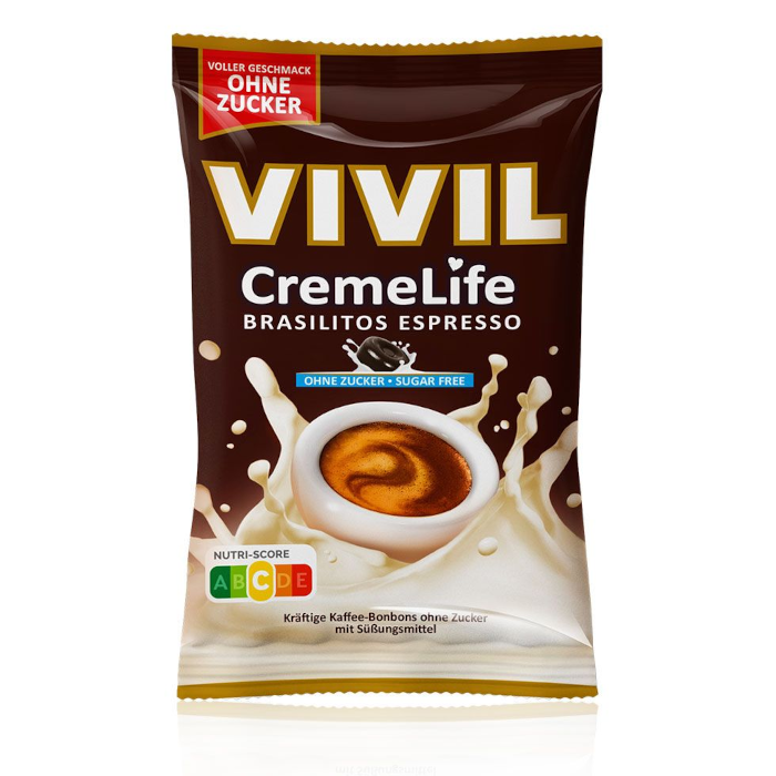 VIVIL Creme Life Bonbons Brasilitos Espresso ohne Zucker 110g / 3.88oz