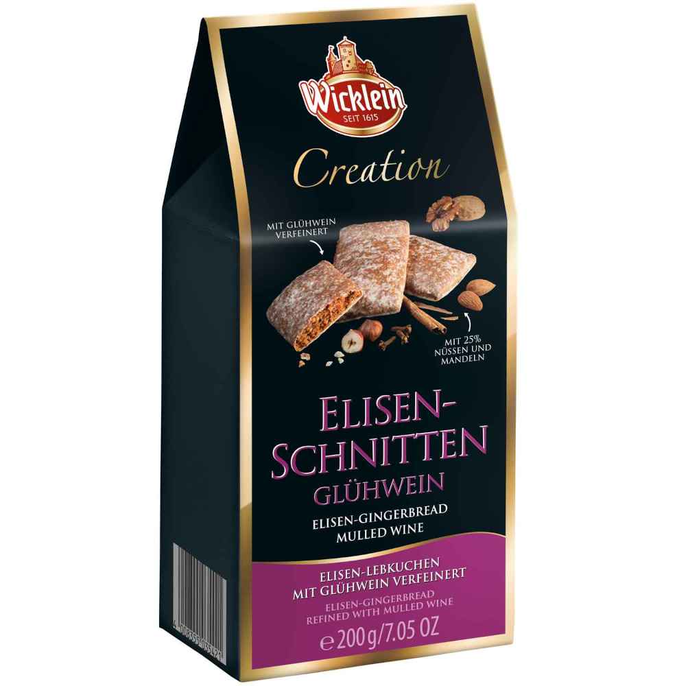 Wicklein Schepping Elisen-Schnitten Glühwein 200g / 7.05oz