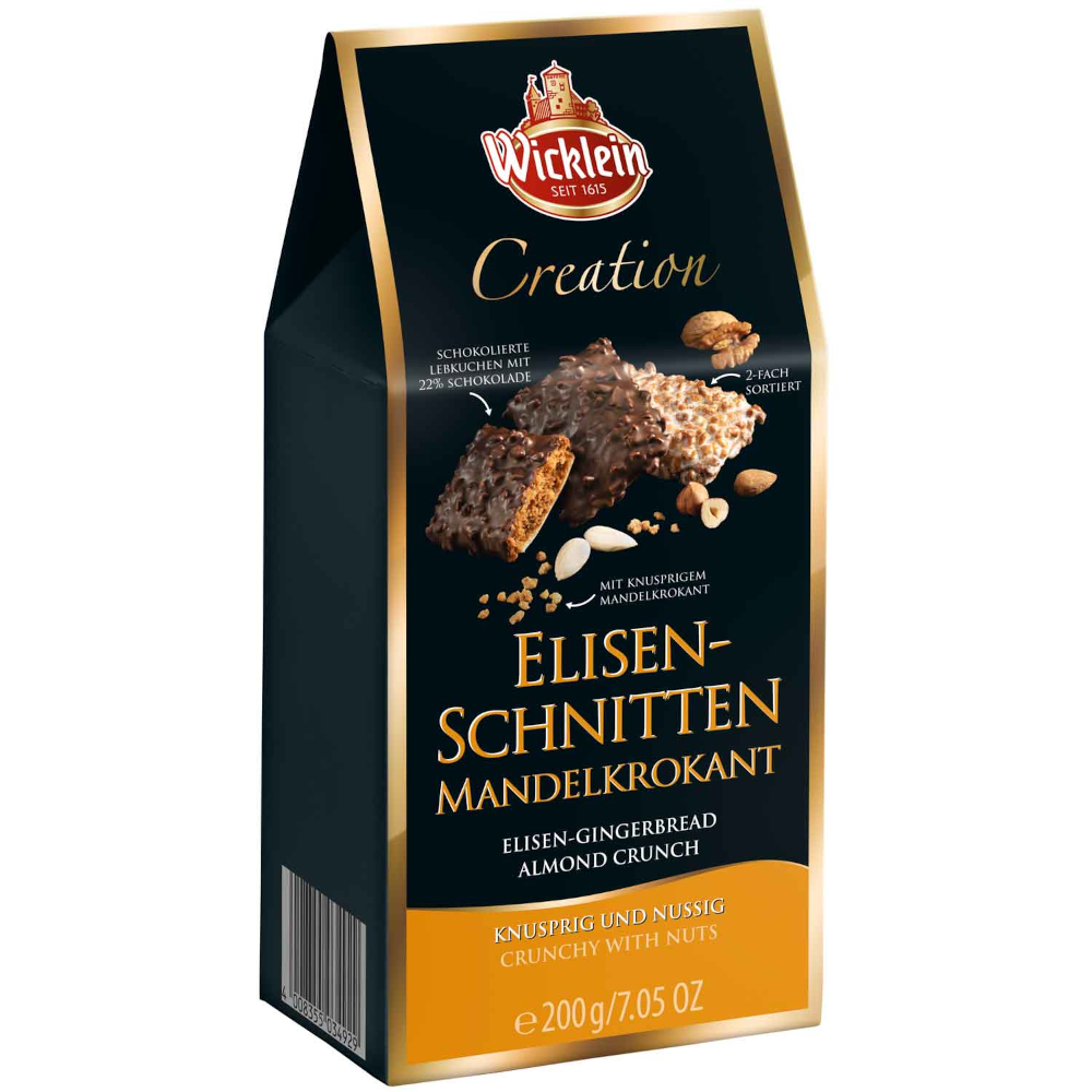 Wicklein Creation Elisen fette di croccante di mandorle 200g / 7,05oz