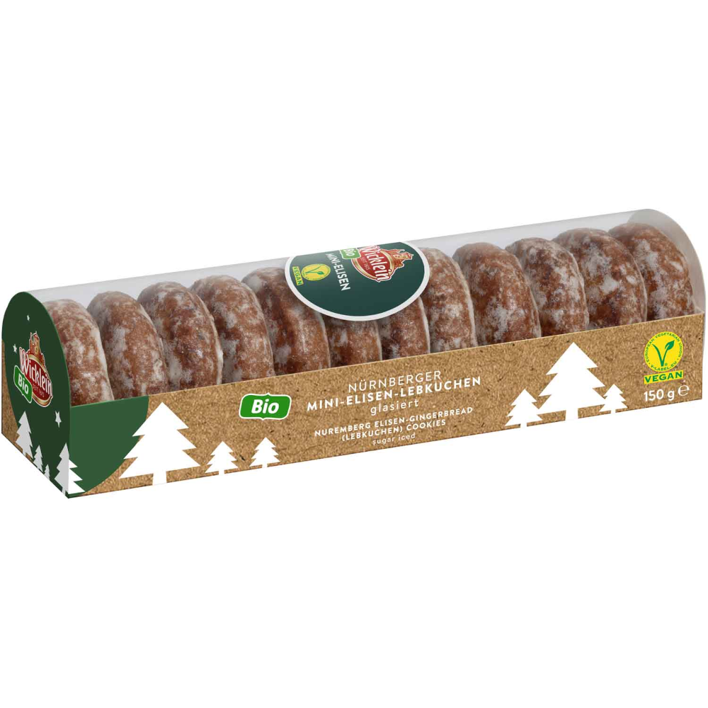 Wicklein Bio Neurenberg Mini Gemberkoek geglazuurd vegan 150g / 5.29oz