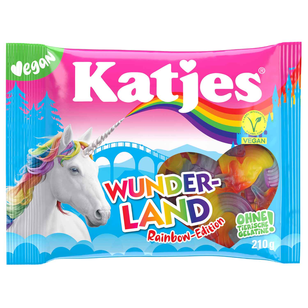 Katjes Wunderland Rainbow Edition veganes Fruchtgummi 210g