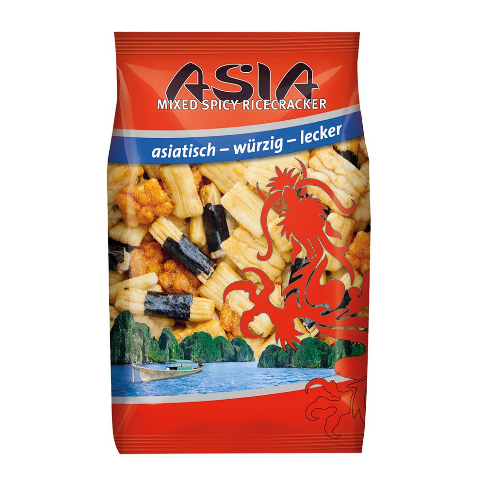 XOX Asia Mixed Spicy crackers de riz épicés 125g / 4.41oz