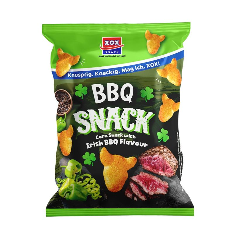 XOX BBQ Corn Snack Irish, vegan 90g / 3.17oz