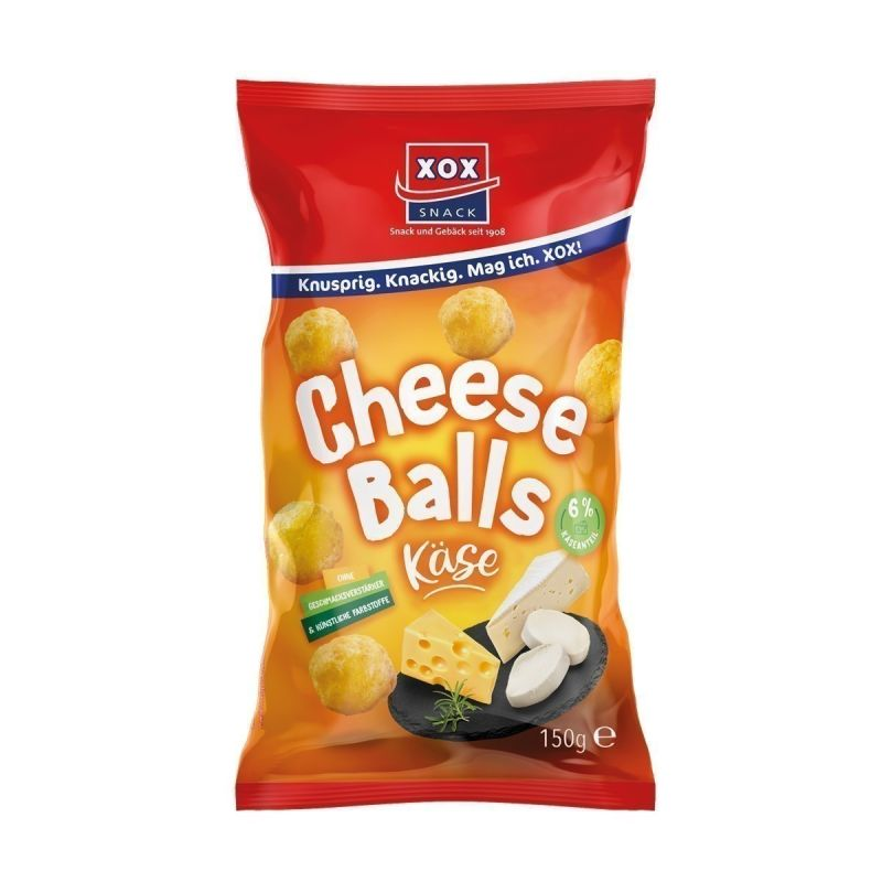 XOX Cheese Balls, Corn Snack with Cheese Flavor 150g / 5.29oz