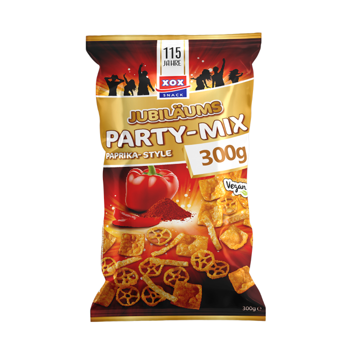 XOX Party-Mix Paprika-Style Snacks vegan 300g / 10.58oz