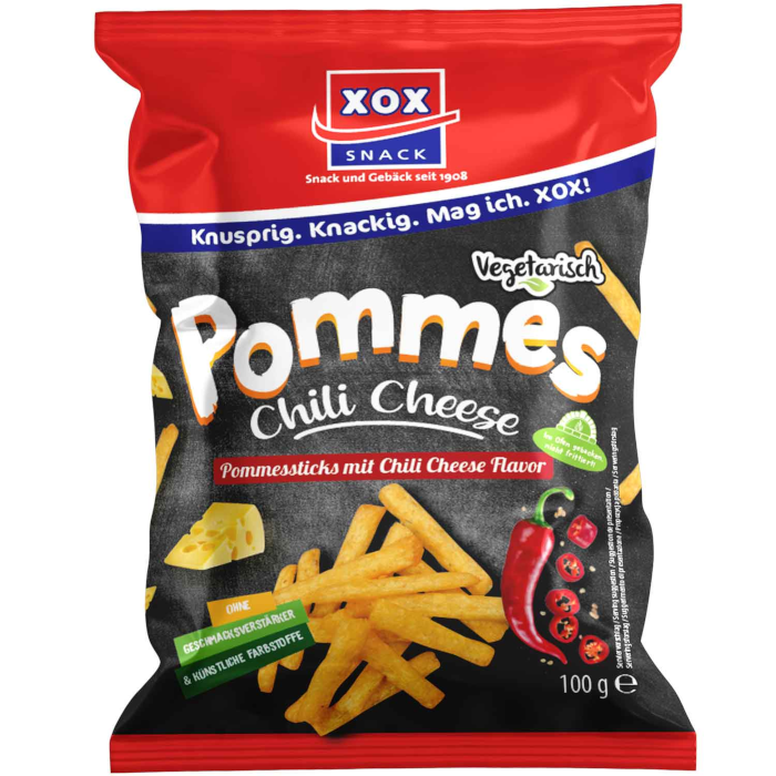 XOX Pommes Chili Cheese Mais-Snack 100g / 3.52oz