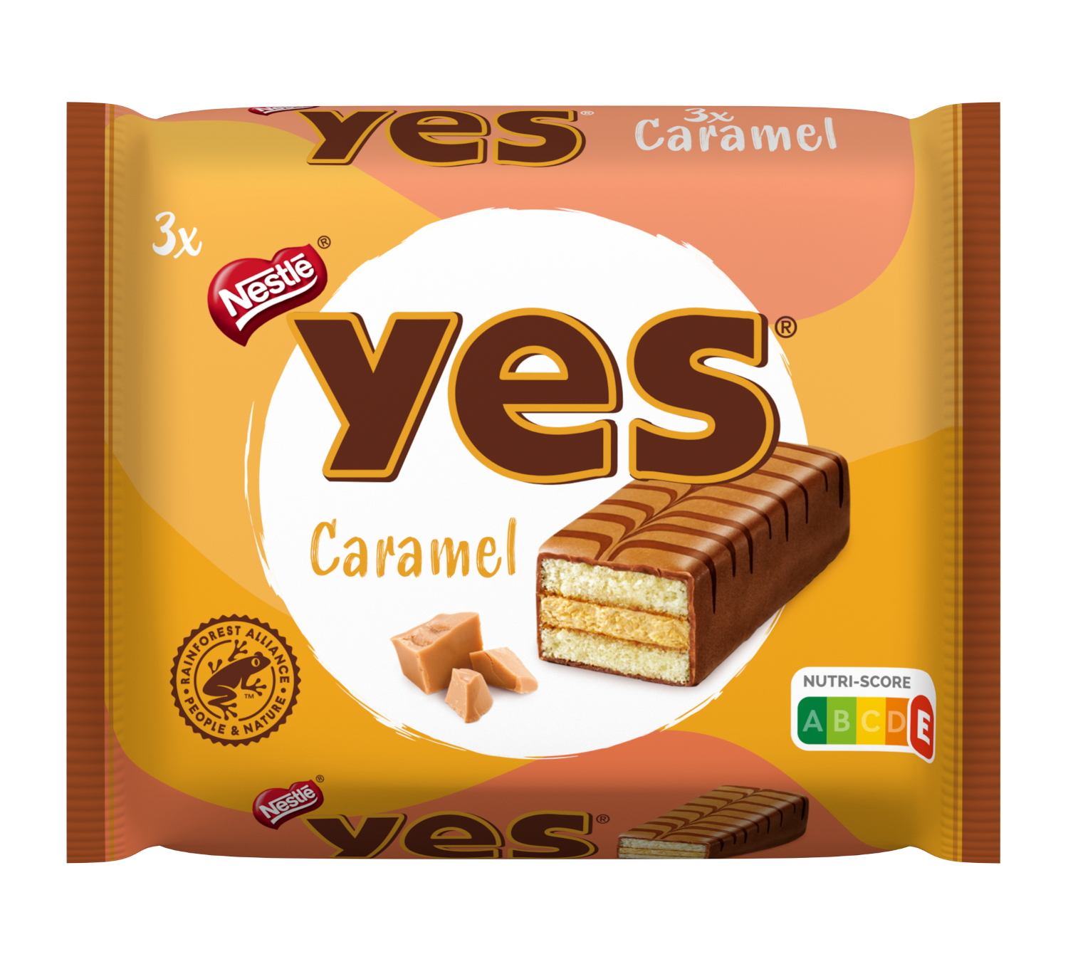 Nestlé Yes Barre Gâteau Caramel 3 pièces 96g / 3.38oz