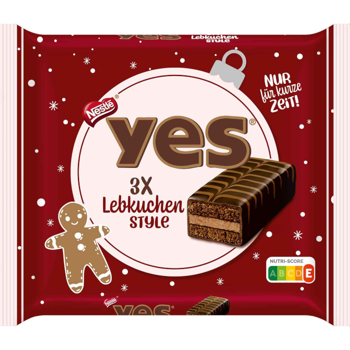 Nestlé Yes Kuchenriegel Lebkuchen Style 3 Stück 96g / 3.38oz