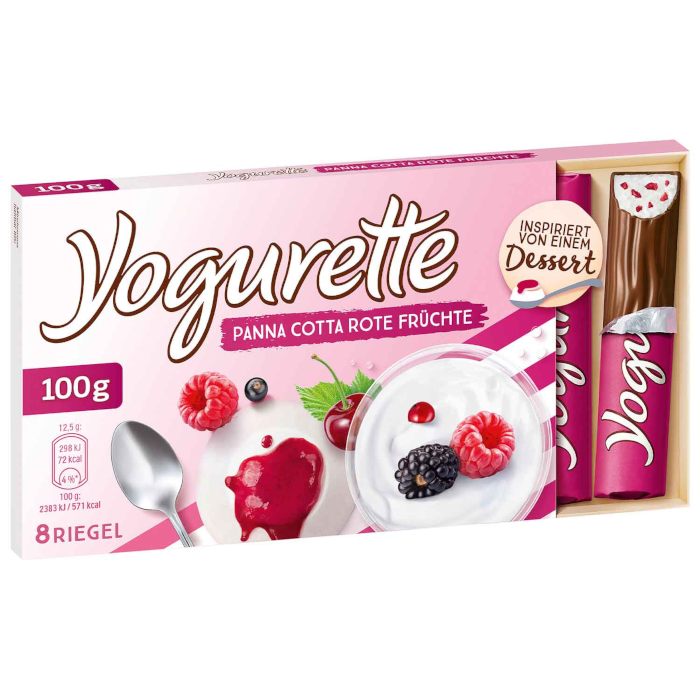 Ferrero Yogurette Panna Cotta Rode vruchten Limited Edition 100g