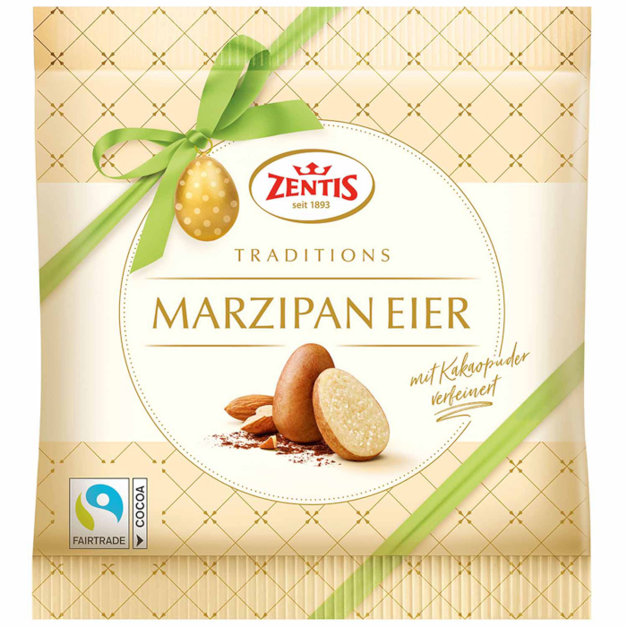 Zentis Marzipan Eier mit Kakao gepudert 125g