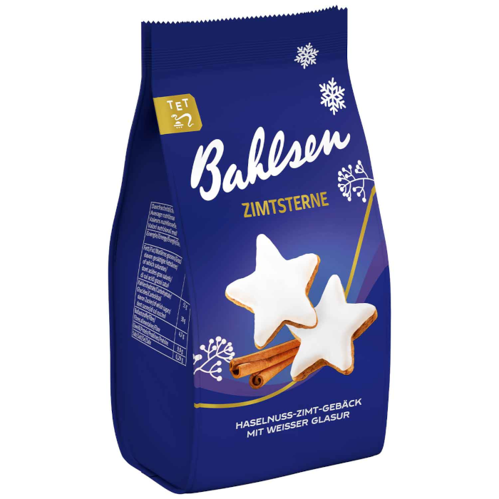 Bahlsen gwiazdki cynamonowe z białą polewą 100g