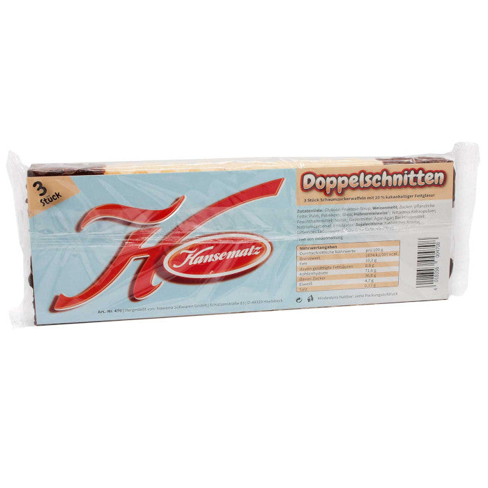 Hansematz dubbelgesneden marshmallowwafels 3 stuks 81g / 2.85oz