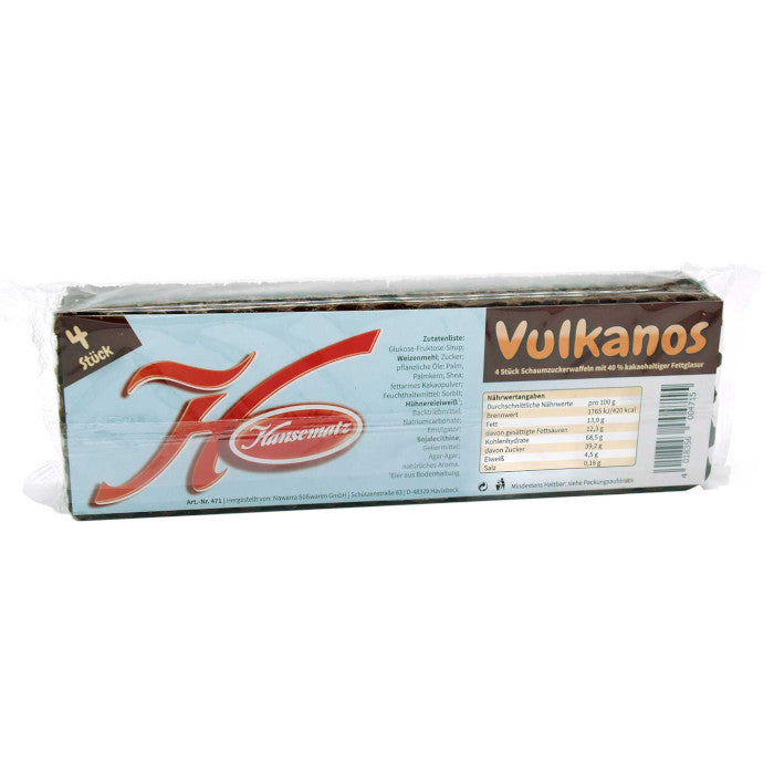 Hansematz Vulkanos gofres de azúcar y espuma 4 piezas 120g / 4.23oz