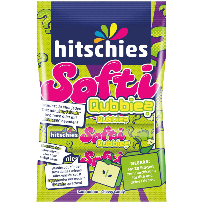 hitschies Softi Qubbies caramelos masticables manzana 80g / 2.82oz