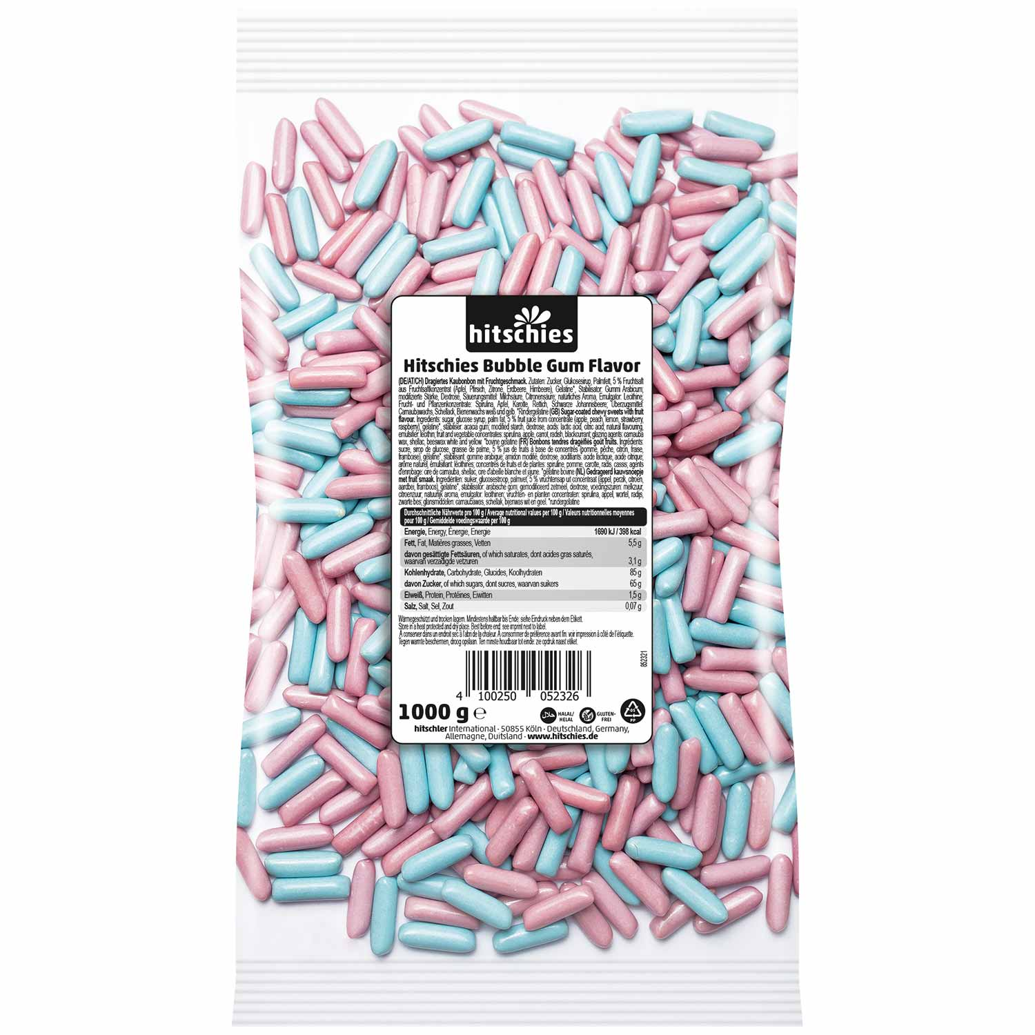 hitschies Chewing Candy Bubble Gum Flavor 1kg / 2.2lbs